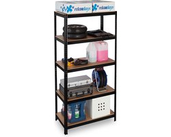 stellingkast - tot 1325 kg - 180x90x45 cm - metaal - steeksysteem - zwart
