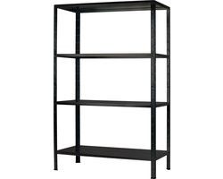Stellingkast zwart 180x120x40cm (HxBxD) opbergrek, stelling, metaal - 1 stuk