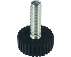 Stelpoot metaal M6 x 24 mm - 10 stuks - meubelpoten verstelbaar - stelvoeten M6 voor kasten en bureaus - 150 kg draagkracht