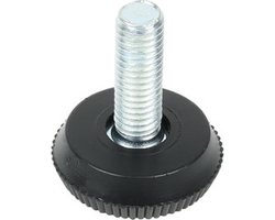 Stelpoot metaal M8 x 30 mm - 10 stuks - meubelpoten verstelbaar - M8 stelvoeten voor kasten en bureaus - 150 kg draagkracht