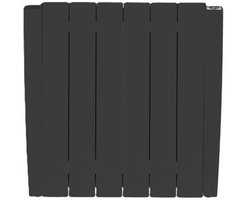 Stelrad Elektrische wandradiator aluminium 1080x580mm - Antracietgrijs - Met stekker & afstandsbediening - 2000W