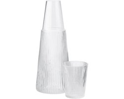 Stelton Pilastro - Karaf met glas - 1L - Transparant