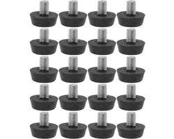 Stelvoetjes voor meubelwielen - Verstelbare stelvoetjes - Vloerbeschermers - Geschikt voor tafel-, bureau- en kastpoten - Verpakking van 20 stuks