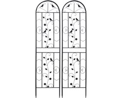 Stemily Trellis - Tuinhek - Klimrek Planten - tuin, terras of gazon2 Stuks - Metaalijzer - Waterproof - 50 cm x 210 cm