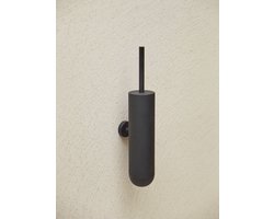 Sten Toiletborstel Wand | 11.5 x 11.5 cm | Zwart | Metaal