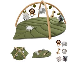 Stena Babygym - Speelkleed Baby met Boog - Jungle+ - 8 Speeltjes - Speelmat - Trendy Design - 0 tot 18 Maanden