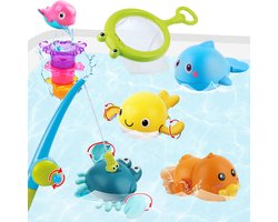 Stena Magnetische Vishengelset - Badspeelgoed - 10 Delig - Badspeeltjes - Bad Speelgoed - Jongen/Meisje - 1 jaar/2 jaar/3 jaar - Kinderen