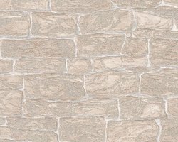 STENEN BEHANG - Beige Creme - AS Creation Adelaide