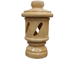 Stenen kaarslamp – Handgemaakte sfeerlamp van natuursteen – Luxe kaarsenhouder voor woonkamer of slaapkamer – Hayla