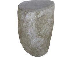 Stenen Kruk - Zitelement Podium - Tuindecoratie - Vorstbestendig Natuursteen - 40 cm Hoog - Grijs Bruin