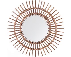 STENEN - Wandspiegel - Zandbeige - Rotan