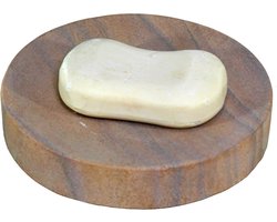 Stenen zeepbakje - Natuurlijke marmeren zeephouder voor badkamer - Badaccessoires voor bad of wastafel (tinten roze)