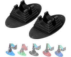 Step Standaard Universeel - Houder voor Stuntstep & Kinderstep - Geschikt voor 95-120mm Wielen - Robuust ABS Vloerrek - Zwart - 2 Stuks
