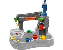 Step2 Pump & Splash Discovery Stone Pond Watertafel – Met waterpomp, emmer en 10 accessoires – Waterspeeltafel voor peuters – Buiten speelgoed vanaf 2 jaar – Activiteitentafel met water voor de tuin / buiten