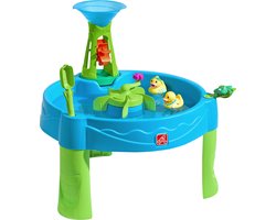 Step2 Watertafel Duck Dive in Blauw met 6-delig accessoireset - Waterspeelgoed voor kind - Activiteitentafel met water voor de tuin