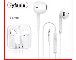 Stereo earphones - 3,5mm plug -Oortje met Microfoon- In-Earphone 3.5mm Jack Aux - Wit