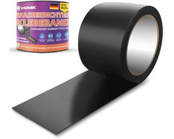 Sterk Waterdicht Plakband voor Dak- en Oppervlakt Reparaties - UV-bestendige Duct Tape 10cm x 5m - Zwart