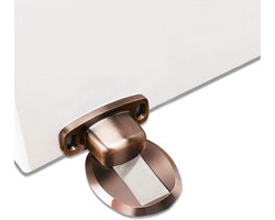 Sterke magnetische metalen deurstopper - robuuste deurstopper - wordt geleverd met 3M zelfklevende schroeven - kan onzichtbaar op de grond worden gemonteerd.