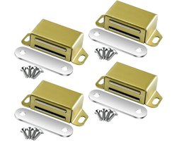 Sterke Magnetische Sluitingen voor Keukenkastdeuren - RVS Deurmagneten, 14 kg Kracht, Ideaal voor Meubels en Balkon deuren (Verpakking van 4)