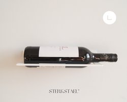 STERKSTAEL Dionysos Blanc - wijnrek voor aan de muur metaal - wijnfleshouder - poedercoating - staal - kleur wit - 1 stuk