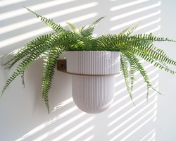 STERKSTAEL Flora S Eco Pot Marble Grey - bloempothouder - kleur houder goud - kleur pot marmer grijs - inclusief bloempot ø12cm - poedercoating - staal