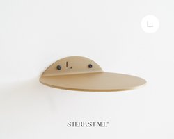 STERKSTAEL Saga wandplank Goud - stalen wandplank - kleur goud - poedercoating - staal - wandrek - wandplankje - inclusief bevestigingsmateriaal - draagkracht van 10 kg - 1 stuk