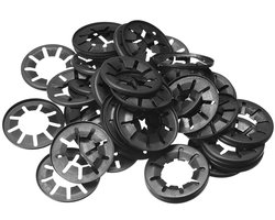 Sterkstiffschijven voor Binnentanden - 50 stuks, M20 x 40 mm - Ster Borgringen Assortiment voor Machines Meubels Auto - Snel Toerental - Zwart Oxide Afwerking - Gebruiksvriendelijk | Duurzaam Mater..