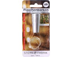 Stern Fabrik flesverlichting kurk - lichtsnoer - zilver - LED - 80 cm - bottle lights