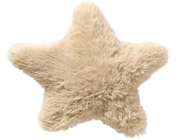 STERRE - sierkussen 50x48 cm - ster - fluffy - Bleached Sand - beige