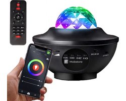 Sterren projector - Galaxy Projector - Sterrenhemel - Kerst cadeautjes - Plafond Projector - Nachtlampje kinderen - Sterrenlamp - Met speaker en APP - 20+ kleurcombinaties - Mobstore