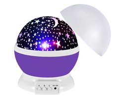Sterrenhemel Nachtlamp Kinderen - Starry Night Projector - Kleurveranderende nevelverlichting - Nachtlamp voor slaapkamer - USB & batterij - Kinderen - Paars - Ø12×13 cm - 1 stuk
