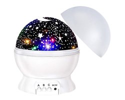 Sterrenhemel Nachtlamp Kinderen - Starry Night Projector - Kleurveranderende nevelverlichting - Nachtlamp voor slaapkamer - USB & batterij - Kinderen - Wit - Ø12×13 cm - 1 stuk