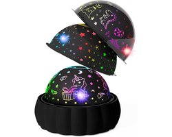 Sterrenhemel Projector voor Kinderen - 3 Verschillende Thema's en 7 Lichtstanden - Draait 360° voor Magisch Effect - Leuk Speelgoed voor 3-8 Jaar - Voor Jongens en Meisjes - 1 stuk