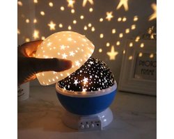 Sterrenhemel Verlichting Kinderkamer - Moon Light Projector - Nachtlampje kind | baby - Nachtlamp- Cadeau kind (Blauw)