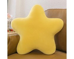 Sterrenkussen, decoratief kussen voor op het bed en de bank, stervormig kussen van 15 inch, pluche kussen, decoratief kussen voor in de kamer, gemaakt van zacht kunstkonijnenbont, geschikt voor de bank, de slaapkamer en de woonkamer