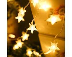 Sterrenlichtsnoer op batterijen - 5 meter, 50 LED-sterrenlichtsnoer met timer, waterdicht voor binnen, slaapkamer, tent, hoogslaper, terras, feest, bruiloftsdecoratie, warm wit