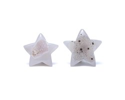 Stervormige edelsteen agaat met kristallisatie