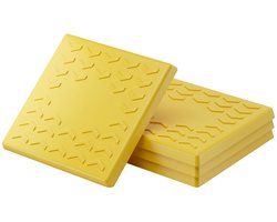 Steunplaten Caravan - Onderlegplaten - Stabiliteit Verbeteren - Hoge Draagkracht - Set van 4 - Geel