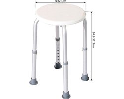 Stevige Antislip Douchekruk - Lichtgewicht & In Hoogte Verstelbaar - Douchestoel - Badkamer Kruk Douche Stoel - Rond