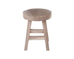 Stevige Houten Ronde Kruk Herma - Functionele Elegantie voor Jouw Ruimte!