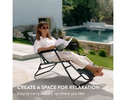 Stevige ligstoel - lichtgewicht en comfortabel - 1 stuk - 600D Oxford stof