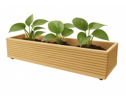 Stevige Plantenbak – Voor Balkon of Tuin – Fijnsparhout – 90x17x17 cm – Houten Bloembak – Duurzaam & Weerbestendig – EU Made