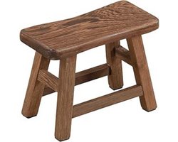 Stevige Stapkruk 27Cm Rustieke Massief Houten Voetenbank Voor Kinderen En Volwassenen - Kleine Bank - Plantenstandaard - Viskruk - Perfect Voor Hoge Bedden - Keuken - Badkamer - Kast - Wastafel