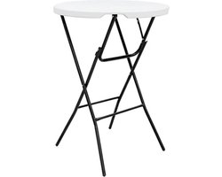 Stevige Statafels - Partytafel - Robuust en Weersbestendig - Inklapbaar - 80cm x 110cm - Feest - Wit/zwart