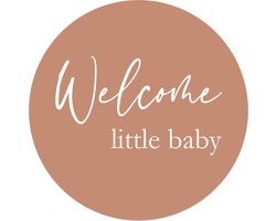Sticker baby nieuws - 50 Stuks - Sticker Welcome baby - Geboortesticker - Sluitzegel - Terracotta - Zwanger - Sluitzegels kraamborrel - Sluitzegel Welkom baby - Babyshower versiering - Studio le petit