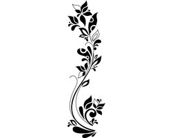 Sticker – Bloemmotief – Decoratieve sticker – Artistieke sticker – Label – Ornament – ​​Kunst – Esthetisch – Stijlvol – Geschikt voor Spiegel,muren (entrees, slaapkamers, woonkamers, enz.) – 60 x 29 cm