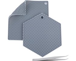 Stijlen Siliconen Doming Mat - Vierkant Zeshoek Honingraat - Hot Pads Lepel Rest Hars Collector Mat - Hittebestendige Synthetische Rubber Pads .