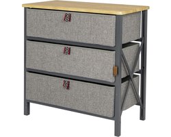 Stijlvol Campingkast met 3 Laden - Perfect voor Tent en Balkon