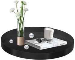 Stijlvol decoratief dienblad - modern en multifunctioneel - 1 stuk - zwart - metaal - 20 cm