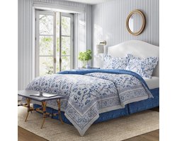 Stijlvol Dekbedset King Size van 100% Katoen met Bijpassende Kussenslopen en Bedrokken